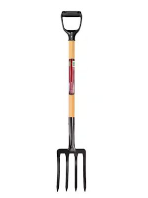 Husky Wood Handle Garden Fork