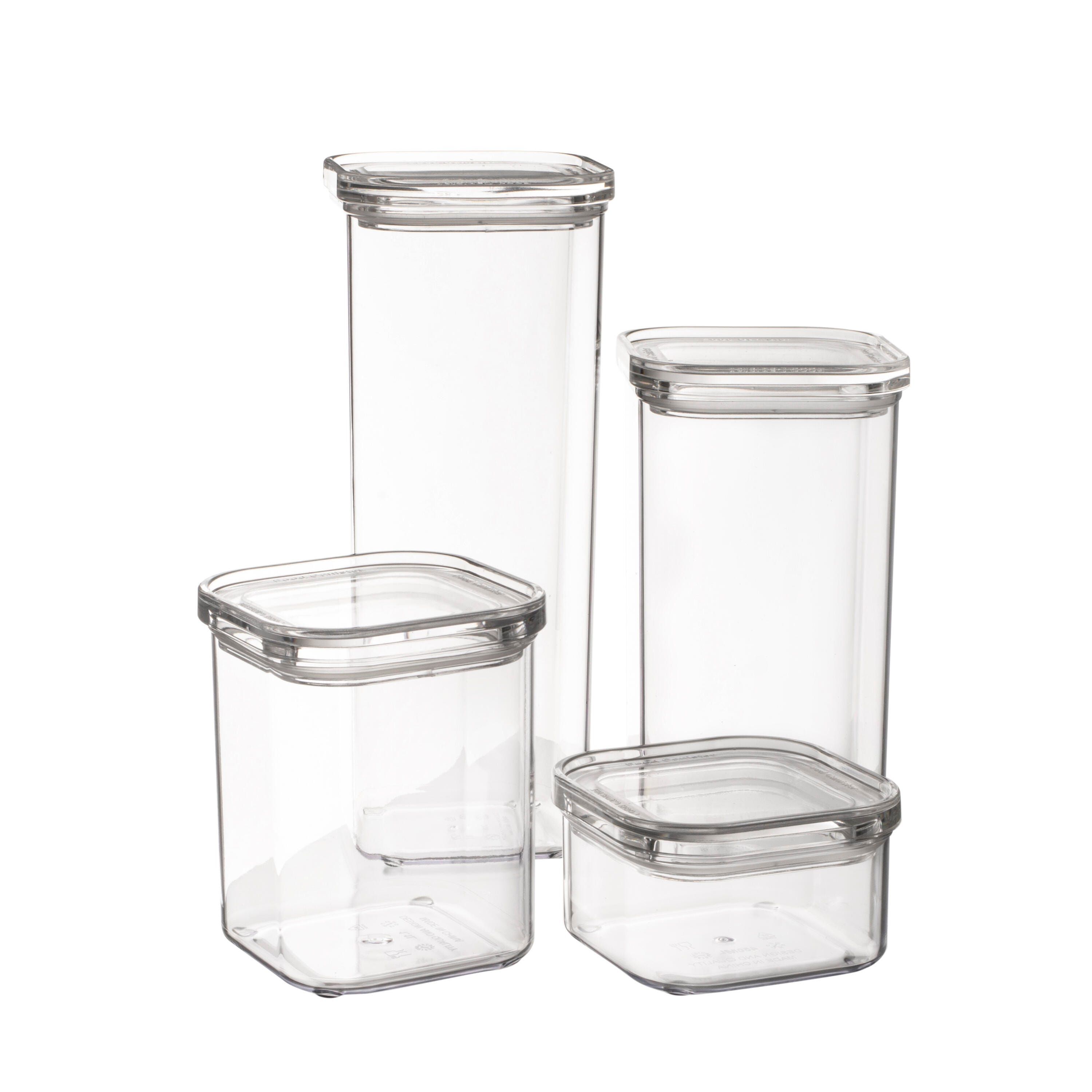 Airtight Food Storage Canister Square Set of 4
