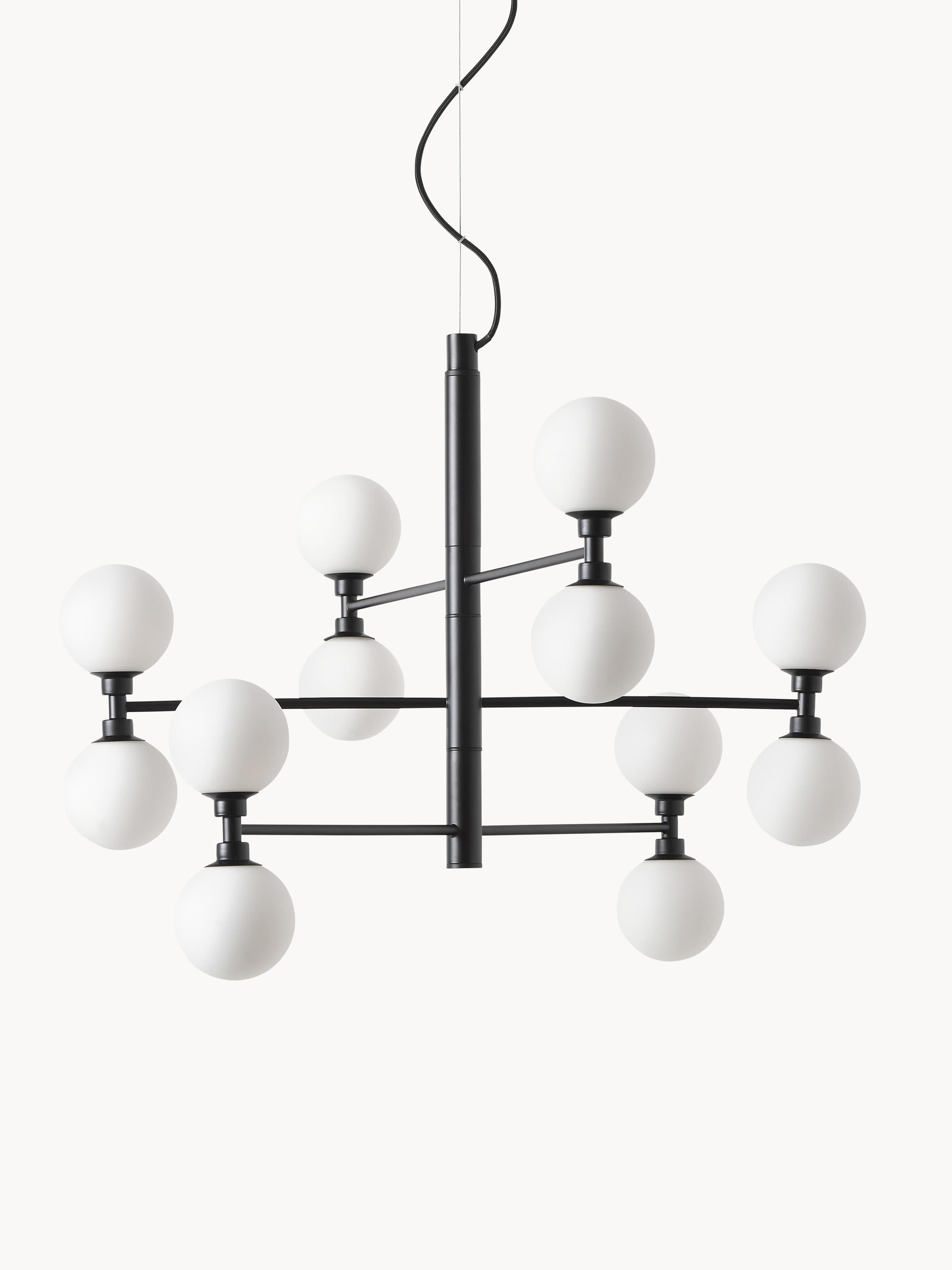 Large Pendant Light Grover With Opal Glass Shades