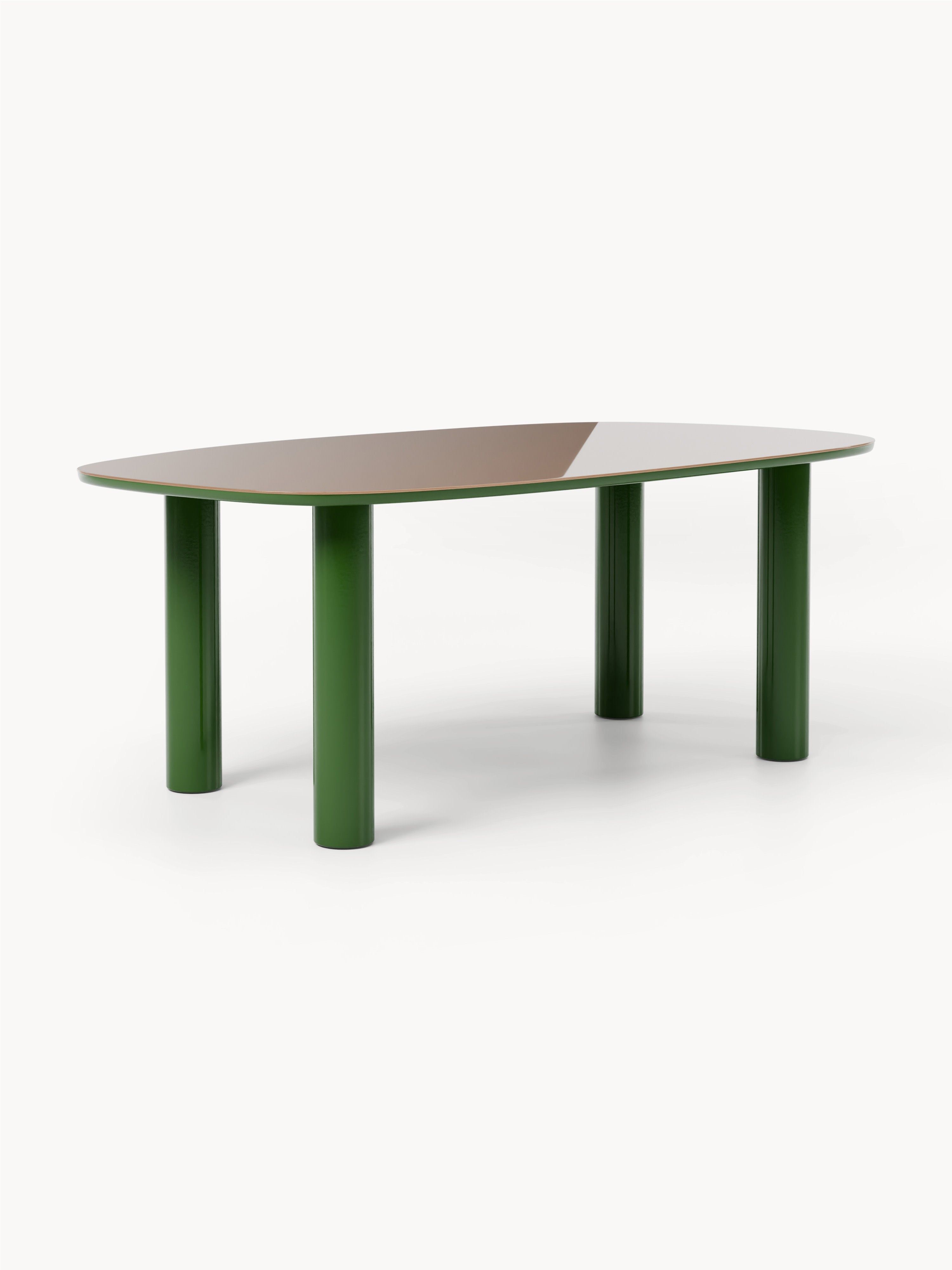 Organic Dining Table Beni With Glass Top, 200 X 110 Cm