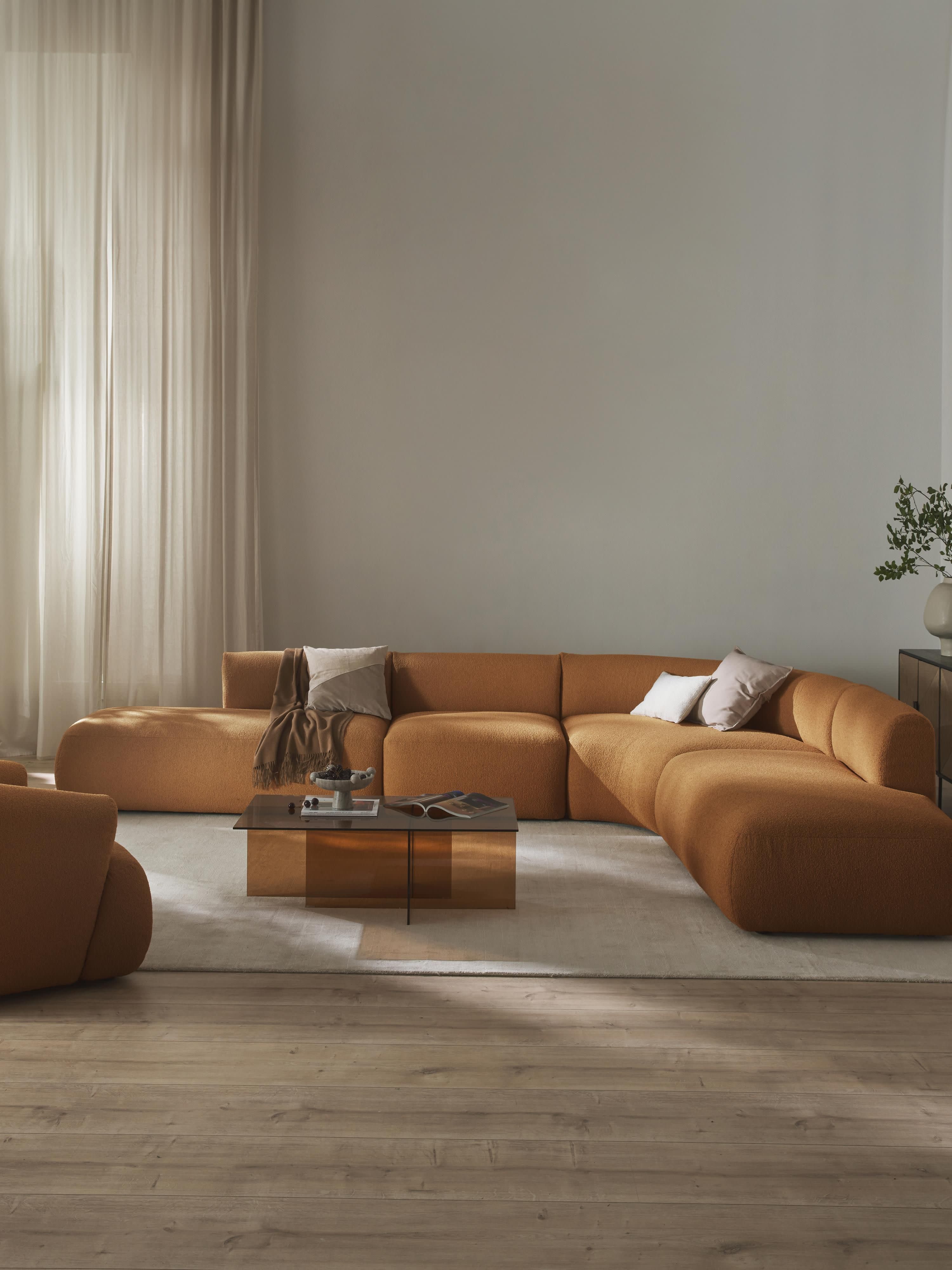 Modular Boucl&eacute; Corner Sofa Sofia (4-Seater)