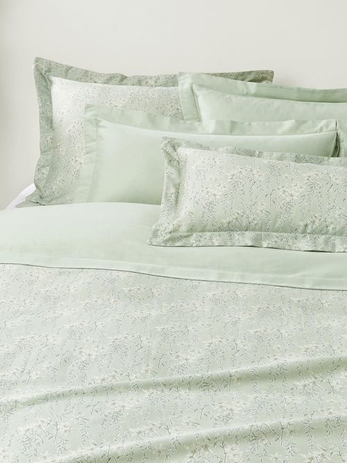 Cotton Sateen Duvet Cover Leticia With Floral Print