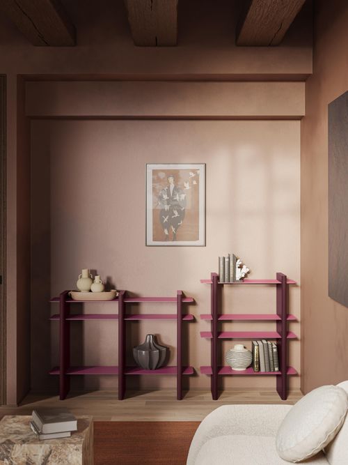 Shelving Unit Rami With Metal Elements