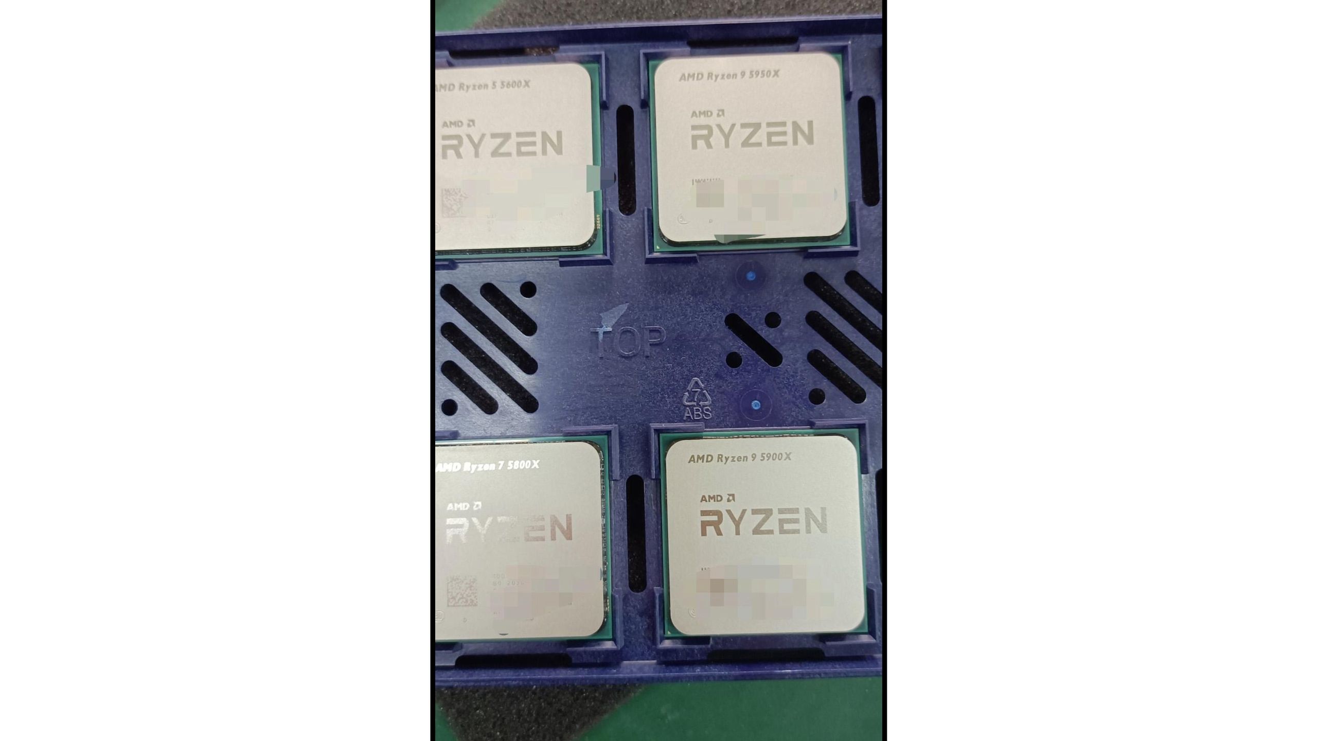 AMD's Ryzen 5600X, 5800X, 5900X, and 5950X CPUs Pictured | Tom's