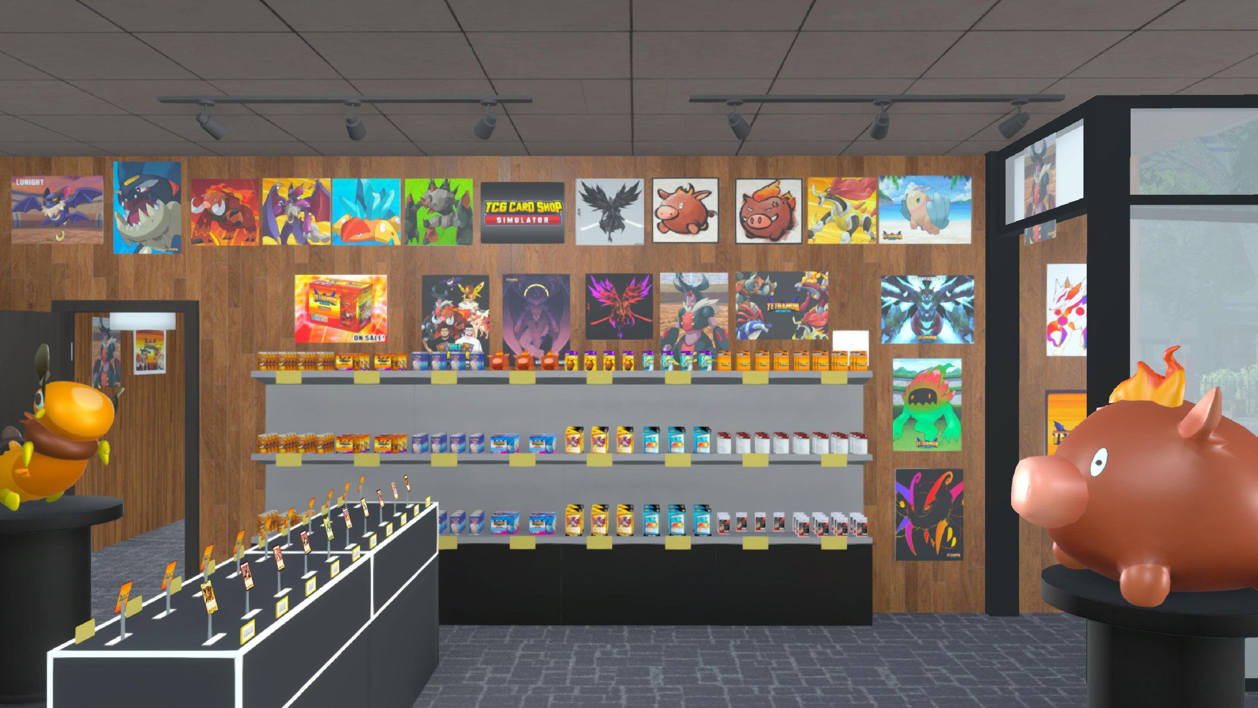 tcg card shop simulator display case Custom Professional Retail Sports Card Display Cases |