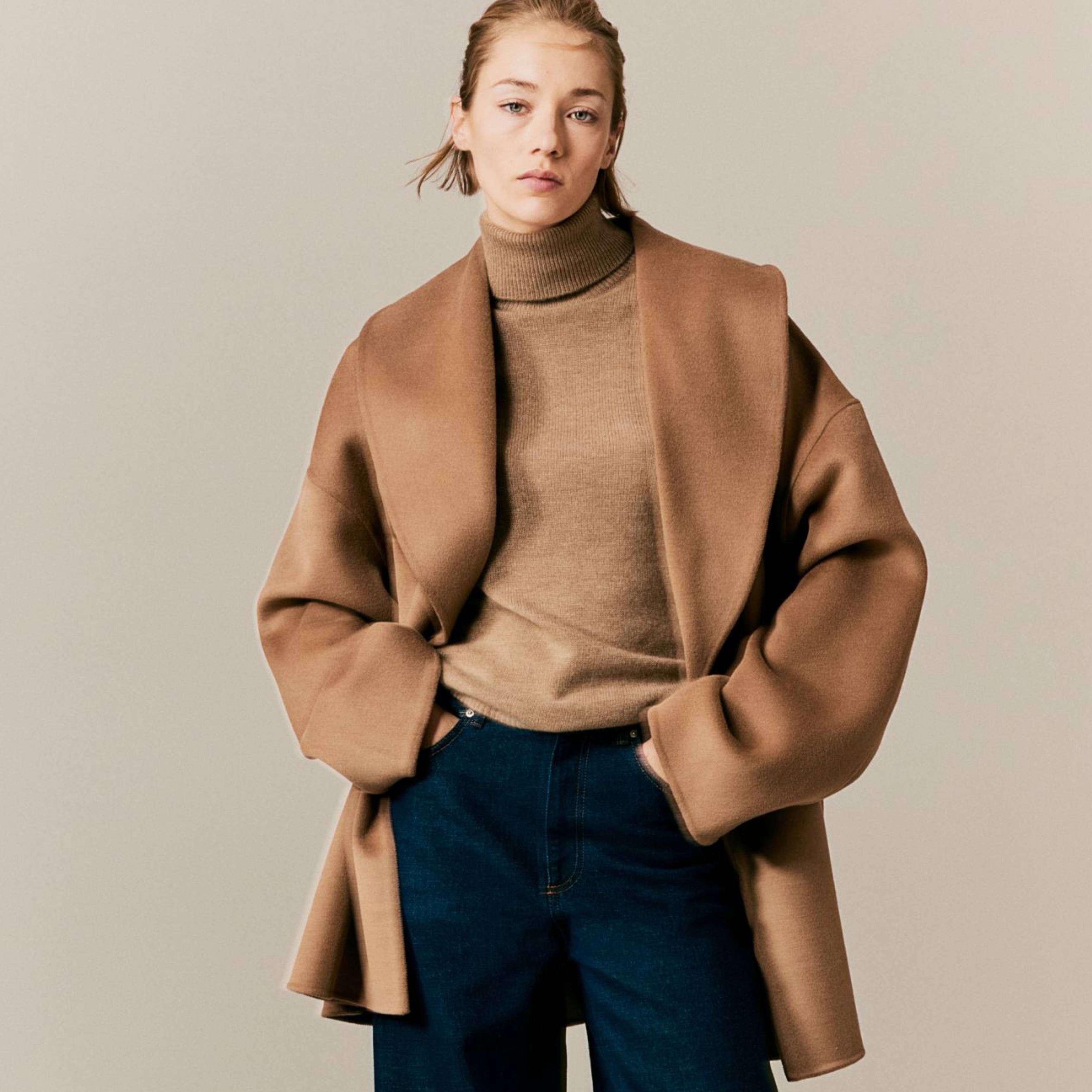 ジャケット・アウター herlipto Odette Wool-Blend Coat - swan M Brushed Wool Coat | Talbots