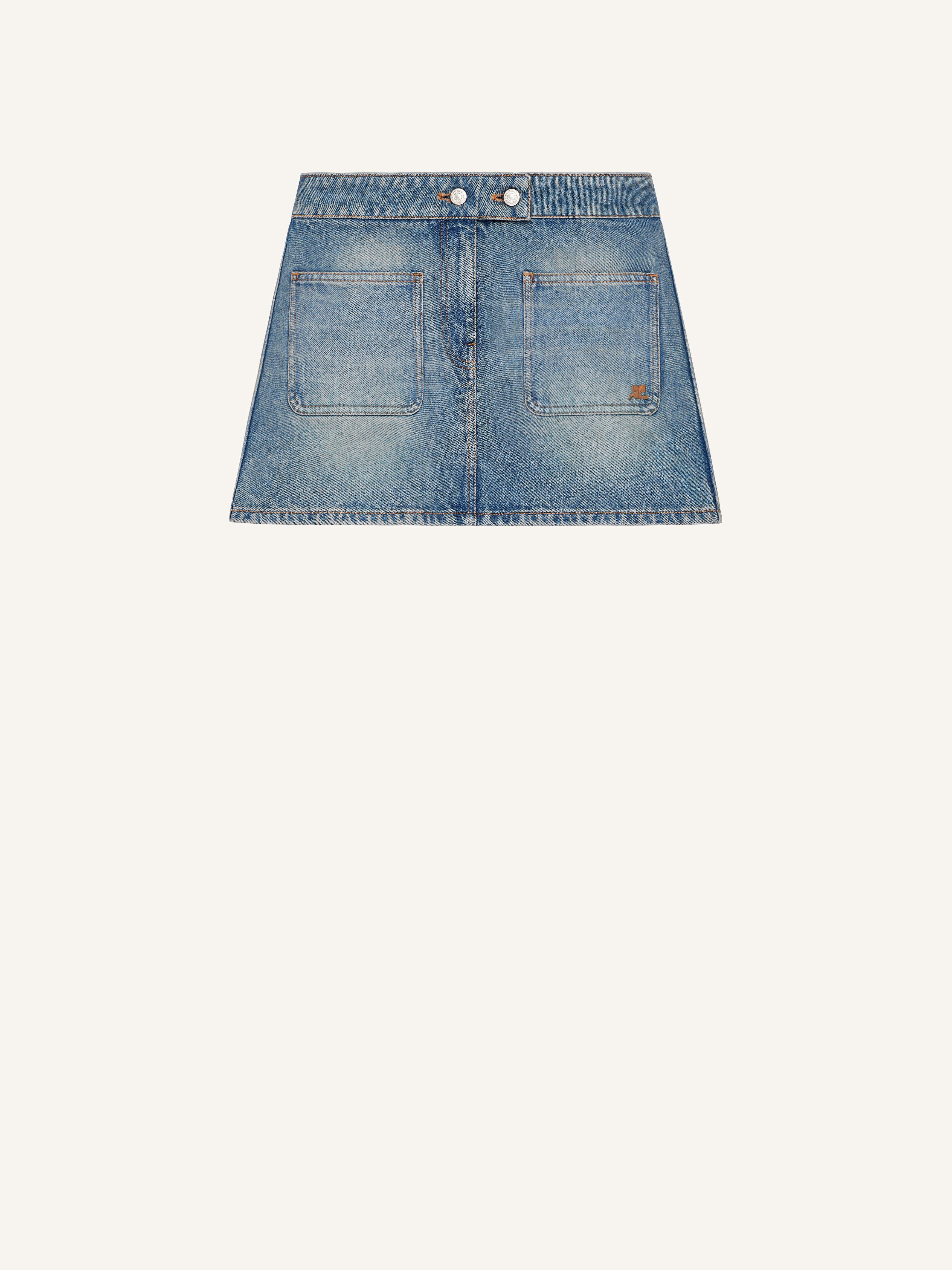 Signature Denim Mini Skirt