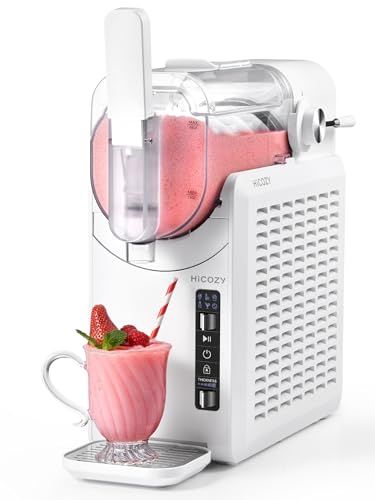 Hicozy F1 Slush Machine, Slushie Maker Machine for Home, Professional Frozen Drink Maker, No Ice Needed, Self-Cleaning, 5 Presets for Milkshakes, Cocktail, Frappes, and More