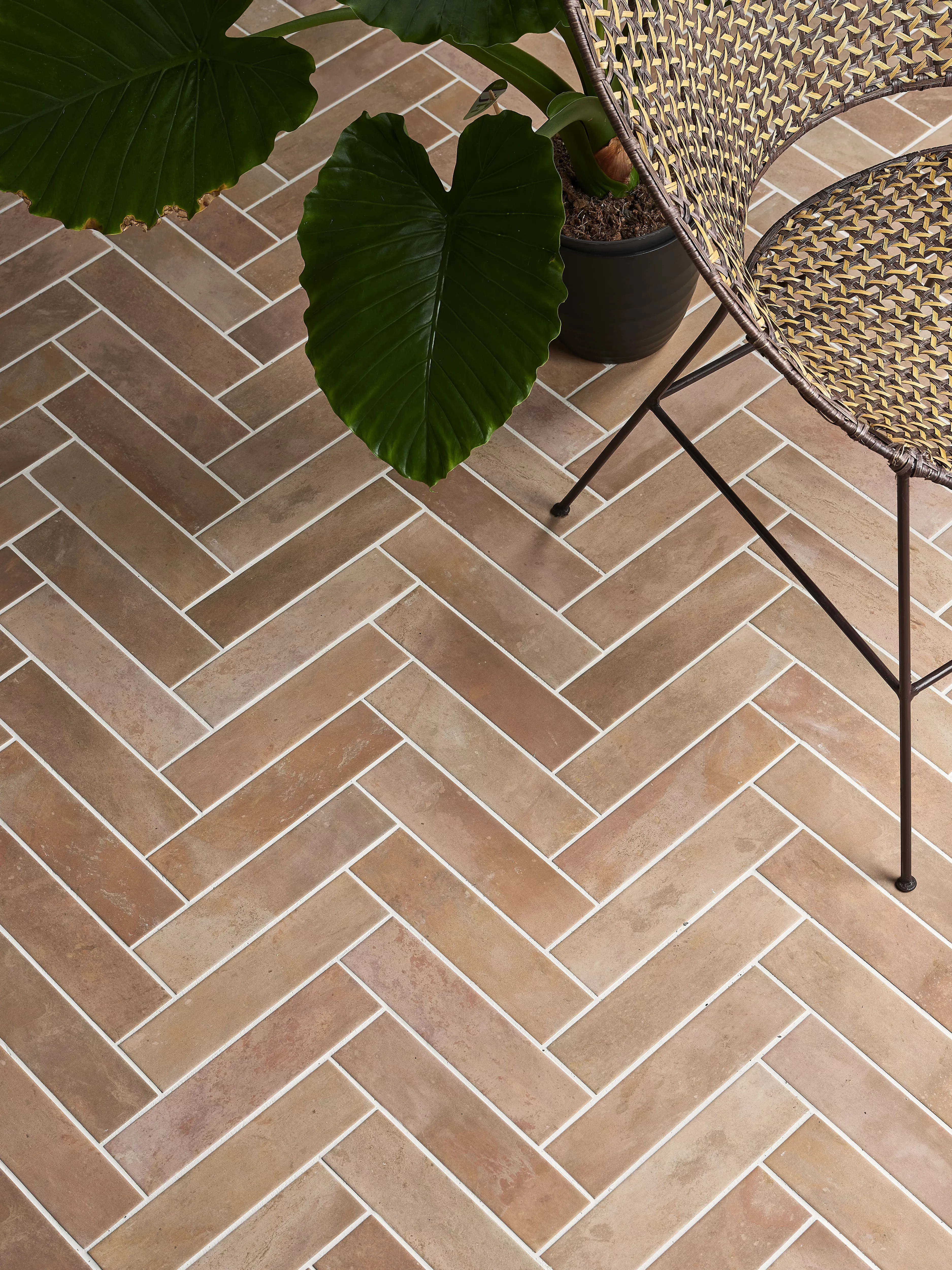 Ca&amp;rsquo;pietra Amalfi Cotto Tan Matt Terracotta Effect Porcelain Indoor Wall &amp;amp; Floor &amp;amp; Wall Tile, Pack of 26, (l)280mm (w)70mm