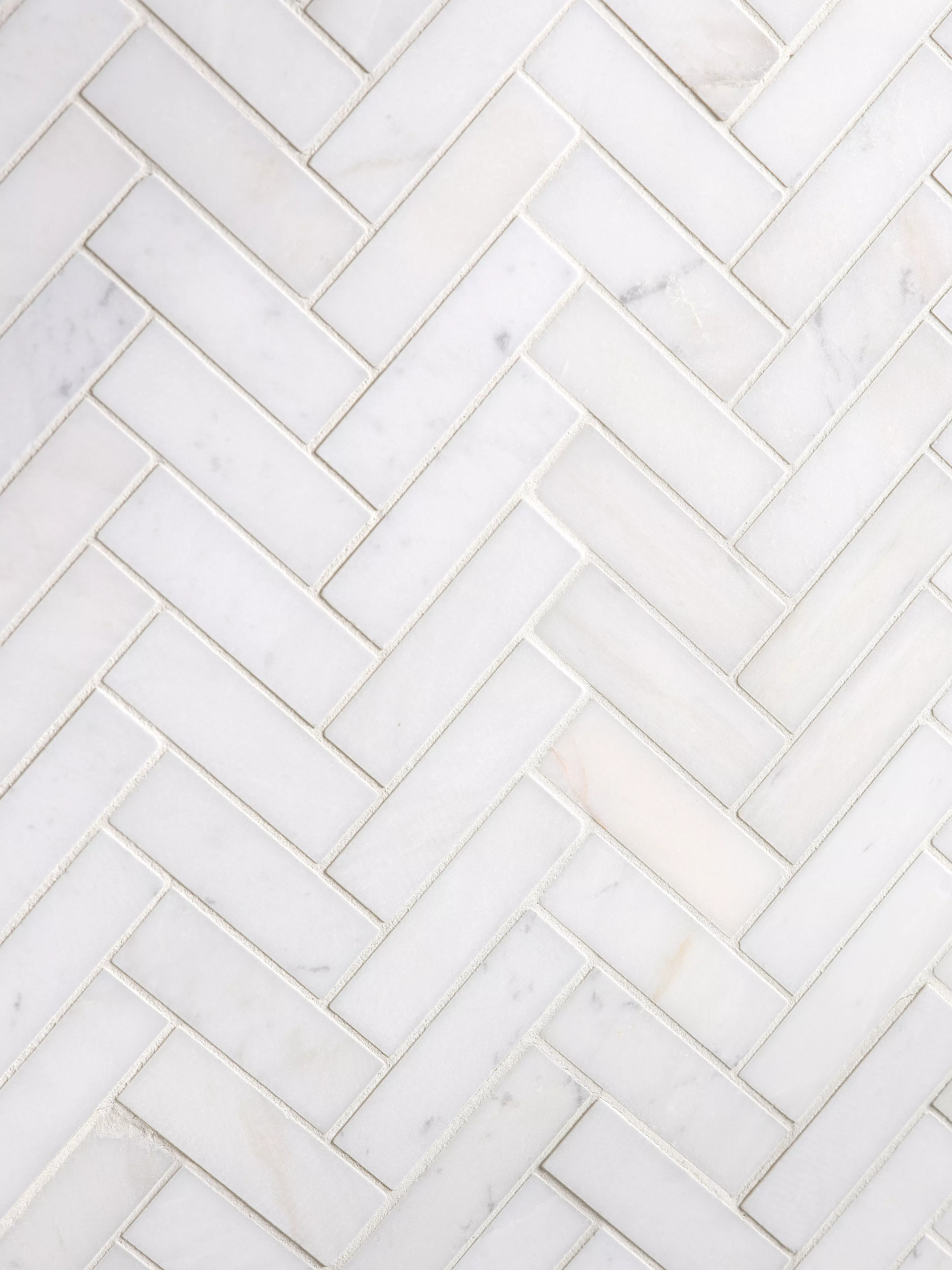Ca&amp;rsquo;pietra Athena White Satin Herringbone Marble Indoor Wall &amp;amp; Floor &amp;amp; Wall Tile, (l)283mm (w)281mm