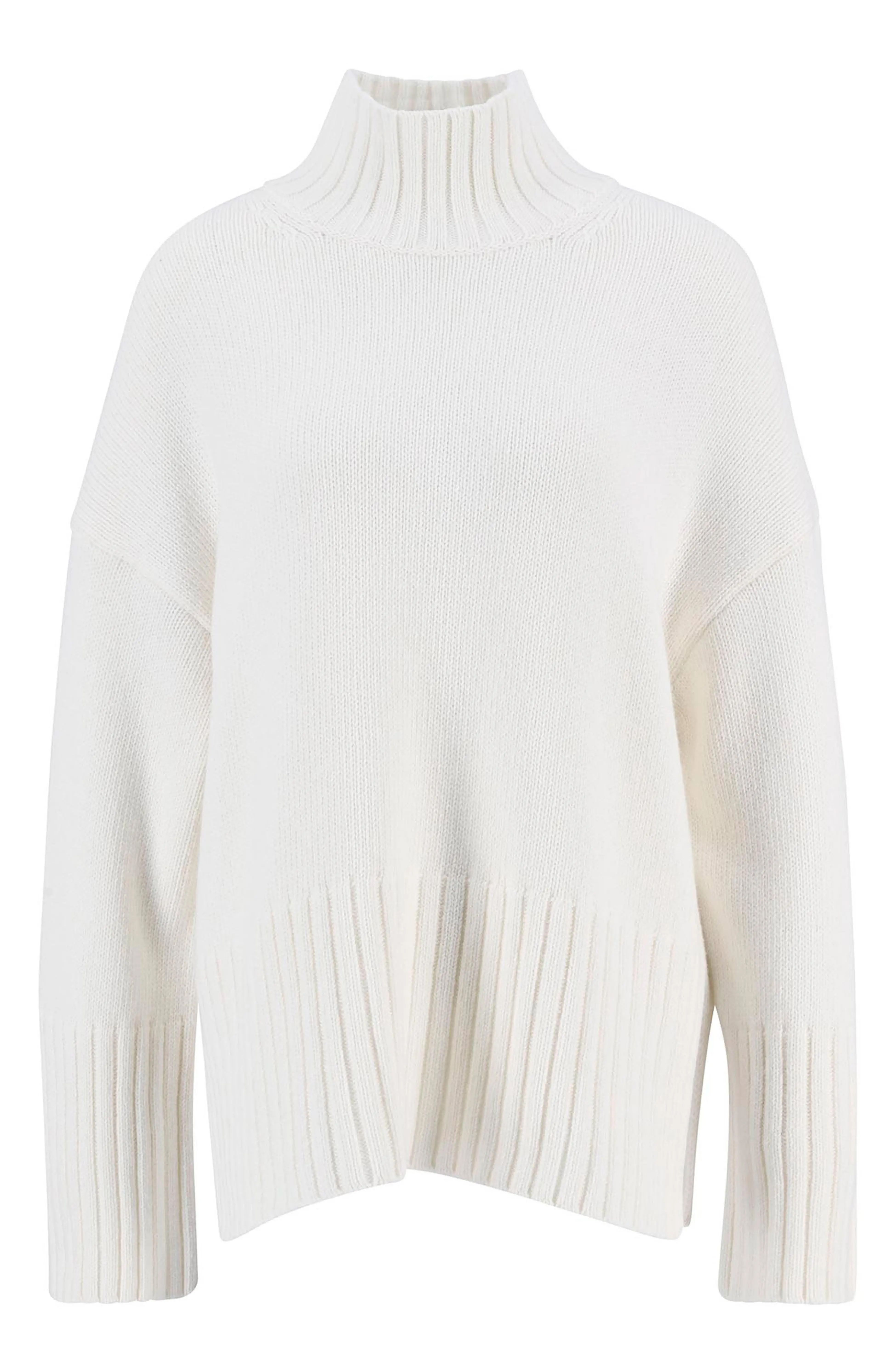 Barbour Serena Oversize Cotton &amp;amp; Wool Blend Mock Neck Sweater