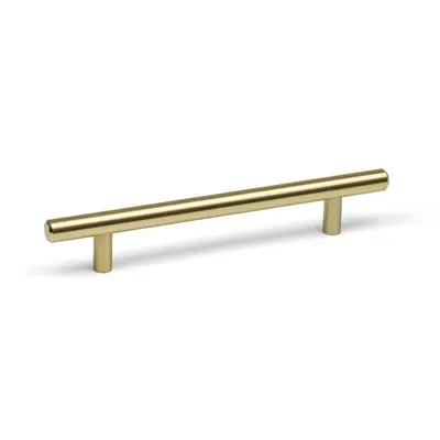 128mm Brushed Brass Cabinet Handle Gold Cupboard Door Drawer Bar Pull Wardrobe Furniture