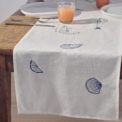Prise Du Jour Embroidered Table Runner | the White Company