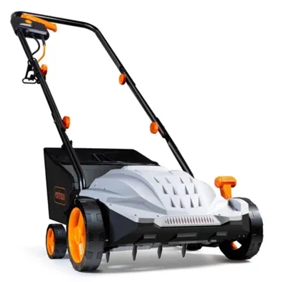 Vonhaus Lawn Scarifier, Aerator &amp;amp; Grass Rake Electric 1500w, Dethatch/rake Grass, Aerates Soil, 30l Box, 10m Cable, 4 Heights