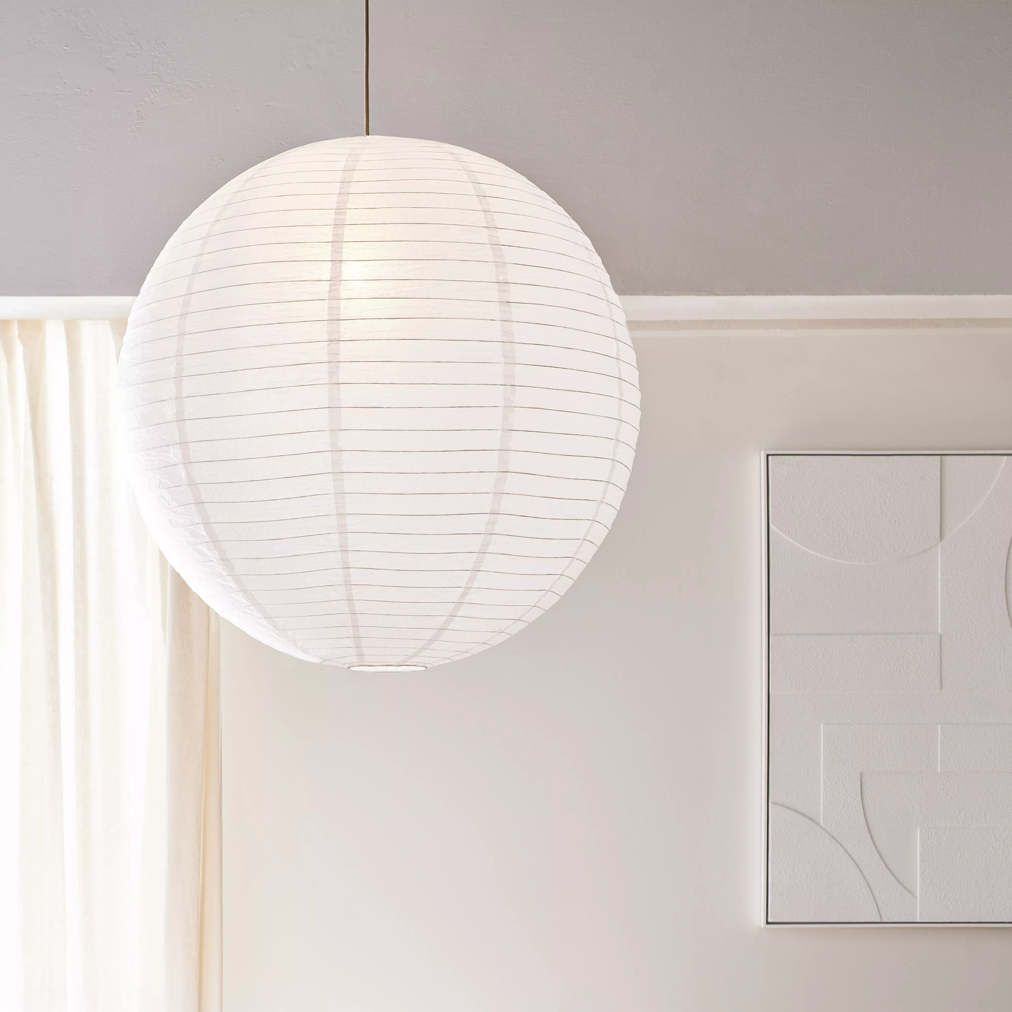 John Lewis Easy-To-Fit Paper Ceiling Shade, White