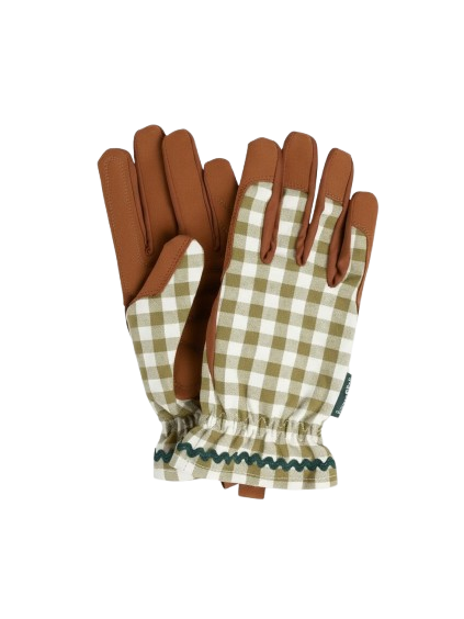Burgon & Ball Colour Collection Gloves - Olive Check