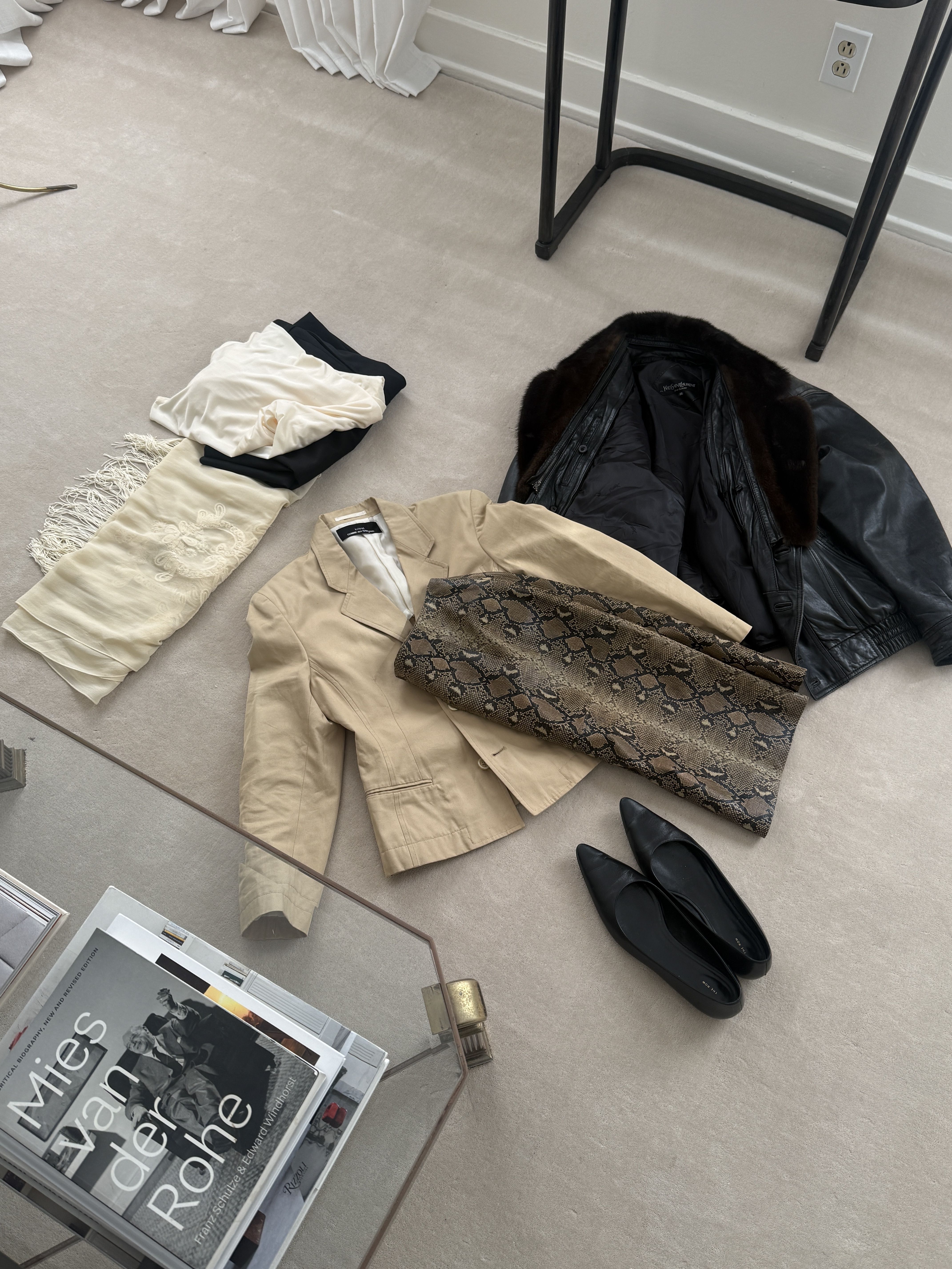 Christie Tyler shows off some of her '90s inspired minimalist pieces