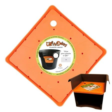 Bloem Ups-A-Daisy Square Planter Insert: 13&quot; Wide X 1&quot; Thick - Durable Resin Disk, Drainage Holes, Reusable Soil-Saving Planter Insert for Indoor &amp;amp; Outdoor Use