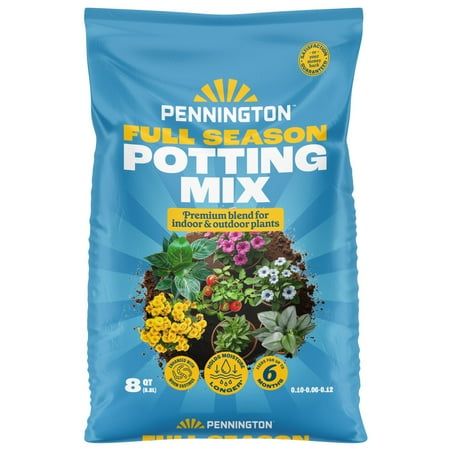 Pennington Full Season Potting Soil Mix, 8 Qt., 1 Bag