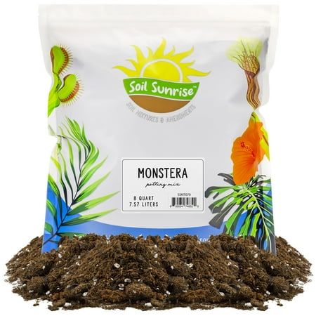 Monstera Houseplant Potting Soil Mix (8 Quarts), Custom Blend for Growing and Repotting