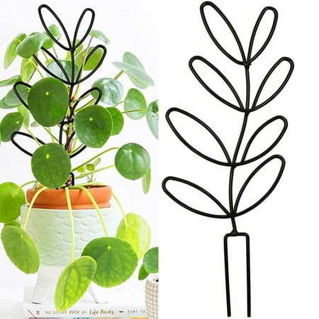 Travelwant Garden Trellis for Climbing Plant Iron Pot Trellis Leaf Shape Wire Indoor Houseplant Home Plant Tool Plant Lover Gifts Ideas