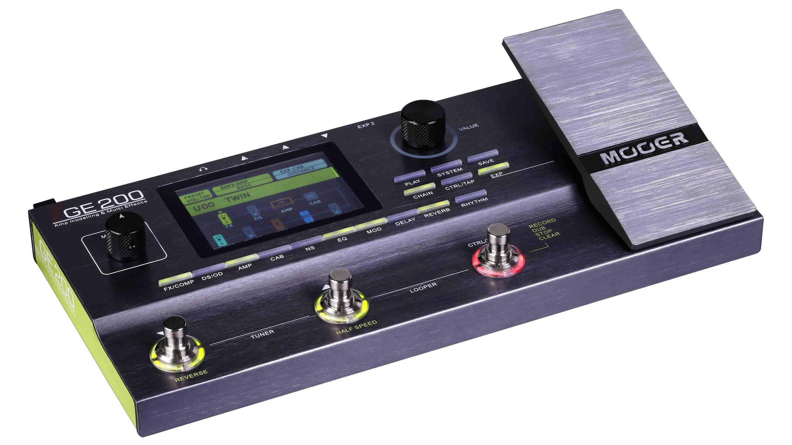ギター Mooer GE200 Amazon.com: MOOER GE200 Guitar Amp Modelling Multi Effects