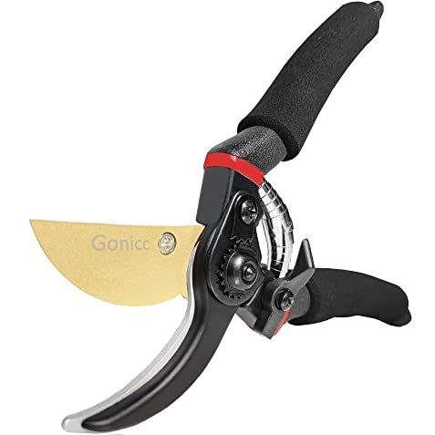 Gonicc 8" Professional Premium Titanium Bypass Pruning Shears (gpps-1003), Hand Pruners, Garden Clippers.