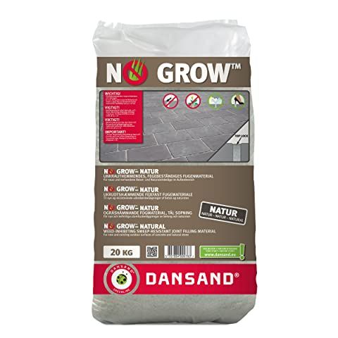 Dansand No Grow Easy Fix Polymeric Ready Mixed Patio Brush in Firm Setting Fastfix Grout Jointing Paving Sand Compound (beige)
