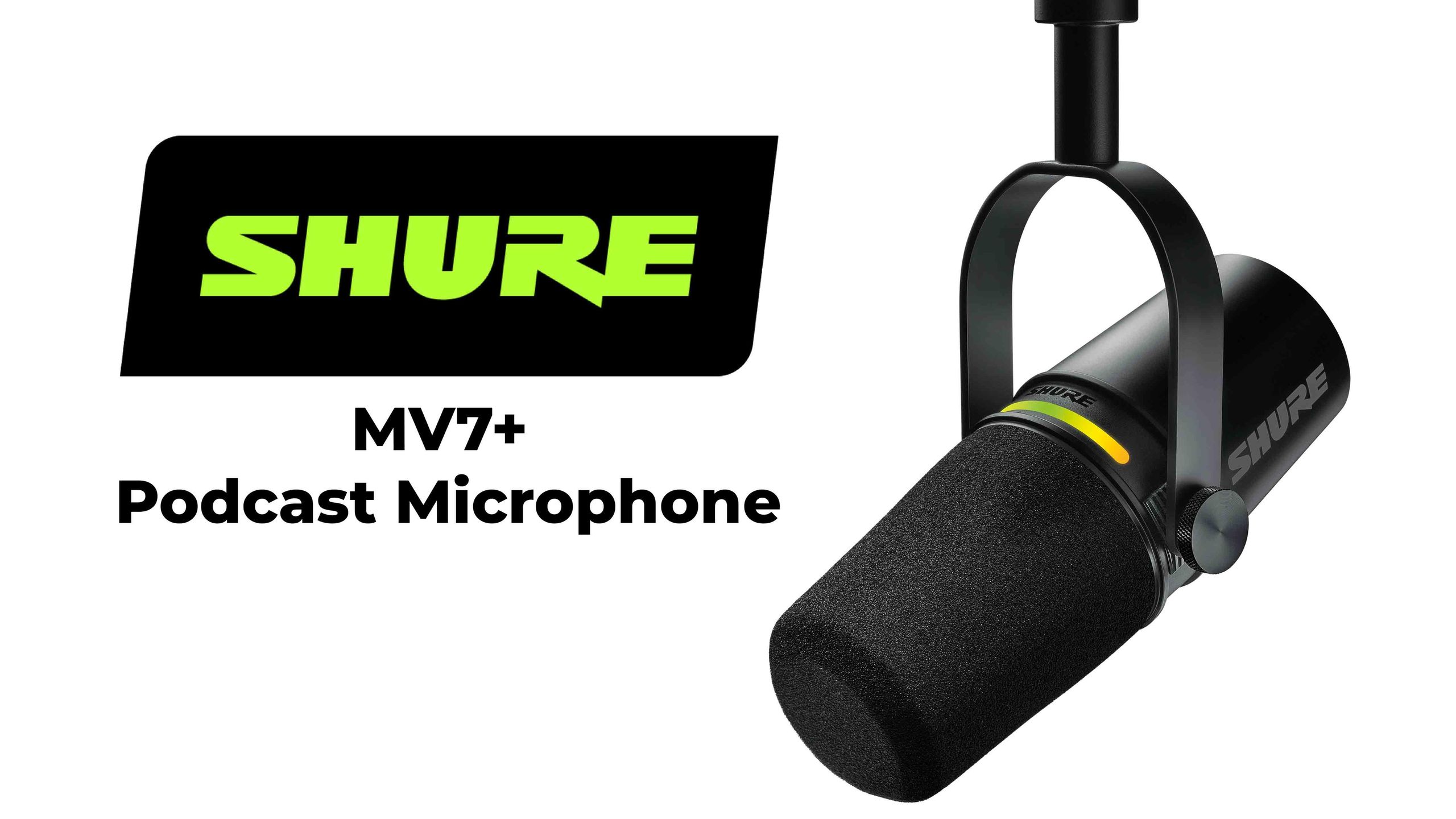 【新品級】SHURE MV7+ PODCAST Shure MV7+ Hybrid USB/XLR Podcast Microphone | zZounds