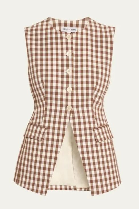 Lois Gingham Tailored Vest