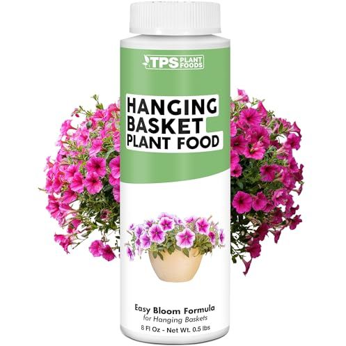 Hanging Basket Plant Food &amp;ndash; Liquid Plant Food for More Blooms, Fuller Growth &amp;amp; Vibrant Color, 8 Oz