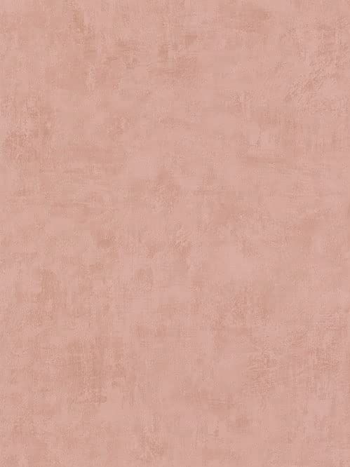 Lut&amp;egrave;ce Premium-Quality Textured Vinyl Wallpapers With Tadelakt Plaster Design for Bedroom, Hall, Living Room; Washable, Removable, Eco-Aware Made in France (53cm W X 10m L) (pink)