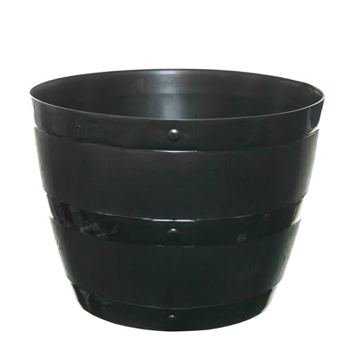 Whitefurze G0850bl 50cm Barrel Planter - Black