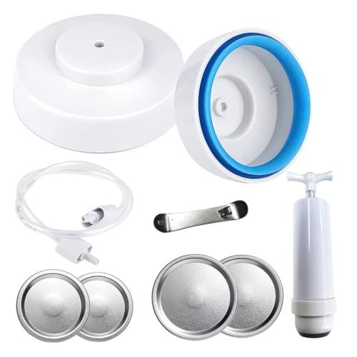 Wangcl Jar Vacuum Sealer Set Sealer Hand Pump With Hose Universal Sealing Kit for Wide Neck Bottles