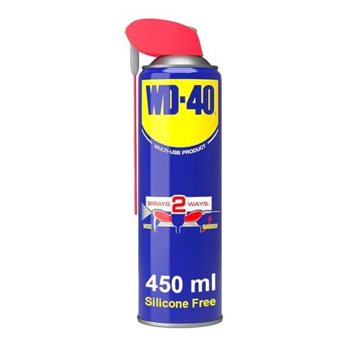 Wd-40 Multi-Use Product Lubricant Spray, Smart Straw, Hinges &amp;amp; Locks, 450ml | Wd40 Lubricant, Wide &amp;amp; Targeted Spray Modes, Displaces Moisture &amp;amp; Protects Against Rust on All Hinges, Locks &amp;amp; Metal Parts