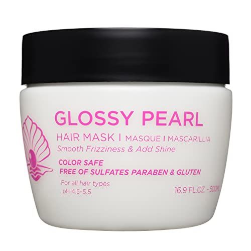 Luseta Glossy Pearl Hair Mask, Smoothing and Hydrating Hair Treatment Deep Conditioner for Damaged and Frizzy Hair,reduces Frizz &amp;amp; Add Shine, Sulfate Free