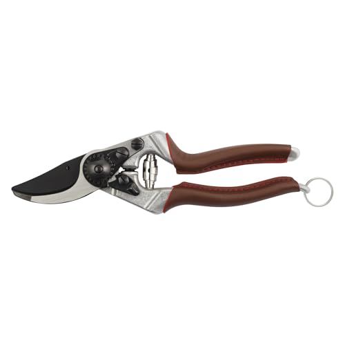 Felco 8 Elite Pruning Shears &amp;ndash; 8.3" Swiss-Made Garden Clippers With Leather-Wrapped Handle for Large Right Hand | Hand Pruners for Gardening | Garden Tool Cutter With Bypass Blade, Carbon Steel