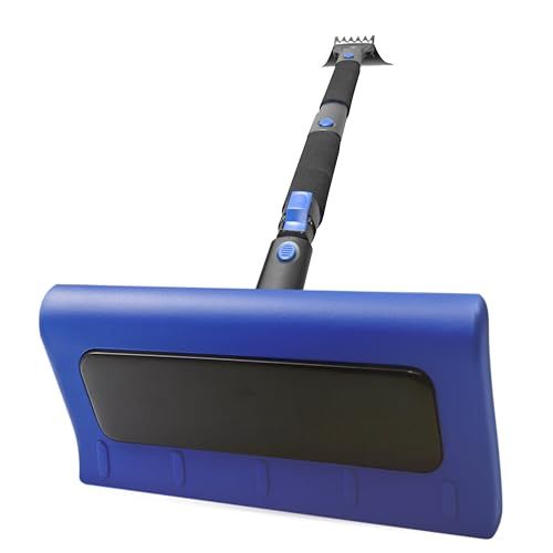 Econour 49" Snow Broom With Ice Scraper for Car Windshield &amp;amp; Windows | Scratch Free Snow Brush for Cars, Trucks &amp;amp; Suvs | Long Head Snow Rake Remover Perfect for Home and Car Roof