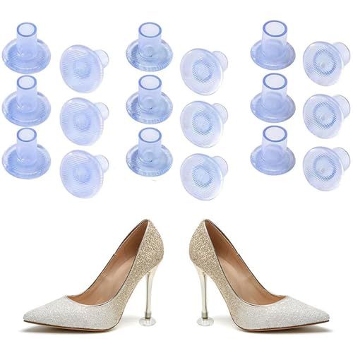 9 Pairs High Heel Protectors, Heel Protectors for Shoes, Shoe Heels Savers, Clear Heel Stoppers, Clear Heel Protectors, High Heel Protectors for Grass Wedding, 3 Sizes