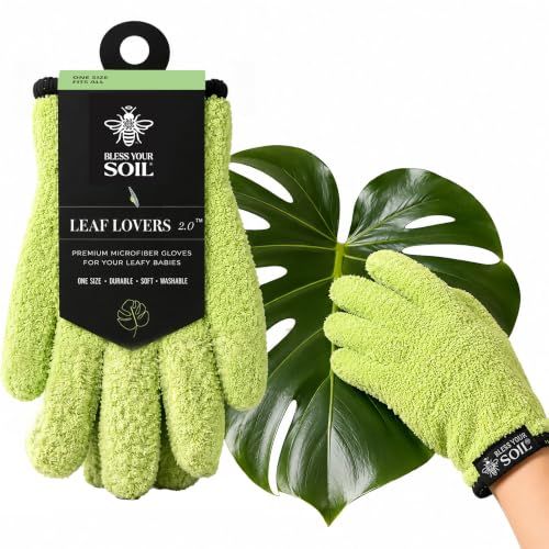 Bless Your Soil Microfiber Plant Dusting &amp;amp; Leaf Cleaning Gloves, 1 Pair