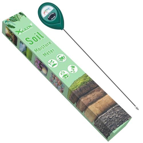 Xlux Long Probe Deep Use Soil Moisture Meter, Water Monitor Indicator Sensor, Hygrometer for Outdoor Indoor Large Pot Plants, Flower, Gardening, Farming