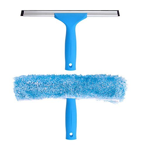 Mr.siga Professional Window Squeegee &amp;amp; Microfibre Window Scrubber, 10 Inch