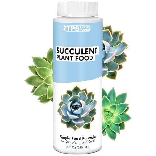 Succulent Plant Food for Succulents, Cactus, Jade and Aloe, Liquid Houseplant Fertilizer 8 Oz (250ml)