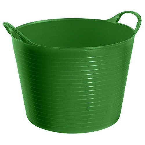 Large Medium Small Flexi Tub Garden Home Flexible Colour Rubber Storage Container Bucket Polyethylene Flex Tub- Made in U.k. (small 14 Liter, Green)