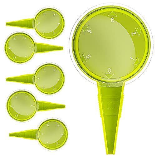 Gostur Sowing Seed Dispenser Hand Tool, 6 Pack Handheld Garden Seeder Sower Planter With 5 Dial Settings, Ideal for Small Seeds of Flowers, Vegetables, Outdoor/indoor&amp;#65288; Light Green&amp;#65289;