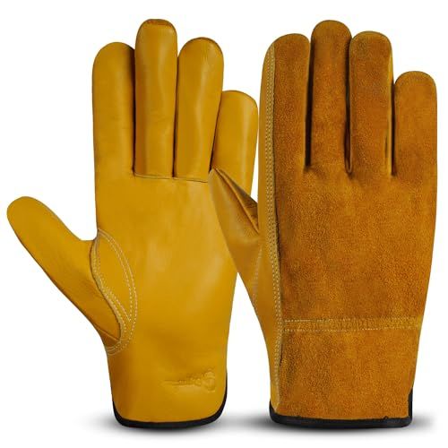 Pure Sharp Thorn Proof Gardening Gloves for Men &amp;amp; Women &amp;ndash; Cowhide Leather Rose Pruning &amp;amp; Cactus Gloves, Breathable Heavy Duty Garden Gloves With Strong Grip