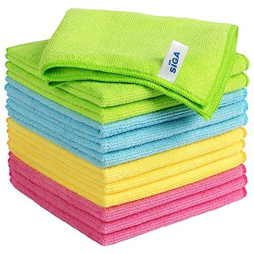 Mr.siga Microfiber Cleaning Cloth,pack of 12, Size:32 X 32 Cm