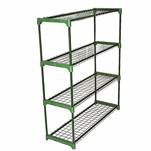 Panana 2 X Display Storage Racking for Garden Garage Greenhouse Staging Plant Stand Greenhouse 4-Tire Racking Shelving Unit for Garden Shed Garage (gsgh09)
