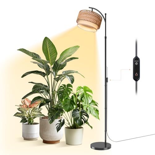 Bstrip Standing Grow Light for Indoor Plants, 65-72.8in Adjustable Height