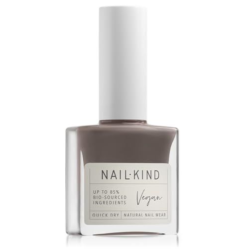 Nailkind Grey Brown Nail Polish - Nutz - Classic Nail Varnish - Vegan Nail Lacquer + Peta Certified + Cruelty Free - Quick Drying &amp;amp; Long Lasting - Chip Resistant Manicure - 8ml